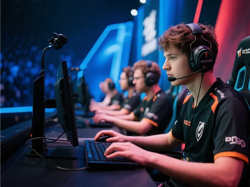 LPL 电竞选手比赛现场